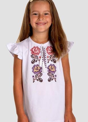 Футболка-вышиванка для девочки (6015)