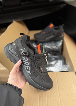 Чоловічі демісезонні кросівки адідас terrex 320 чорні авто шнурівка boa