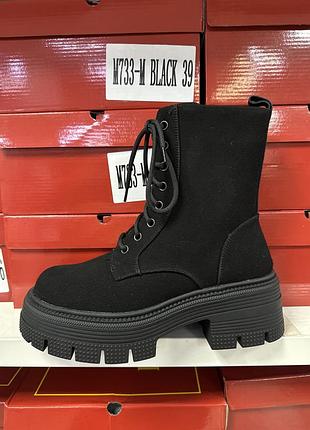 Плітформа зимові ботінки/ теплі жіночі ботінки