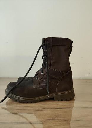 Ботинки коричневые замшевые, унисекс 37 размер