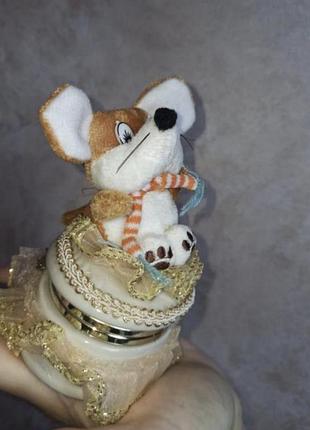 Невероятно красивый милый ящик для украшений мышка фарфор