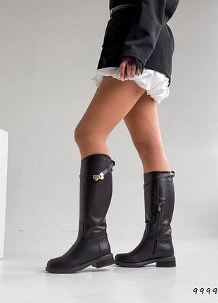 Сапоги женские berra шоколад натуральная кожа зима