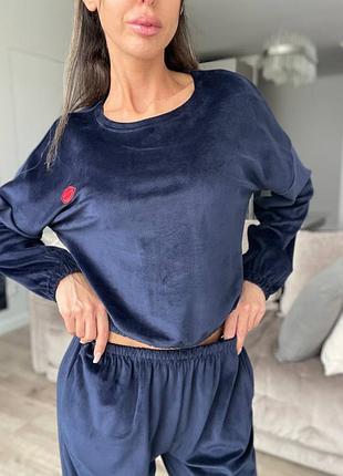 Пижама женская велюр королевский