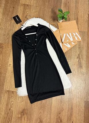 Чорна базова сукня 2