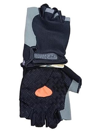 Велорукавиці без пальців розмір м колір чорний (c 64370)