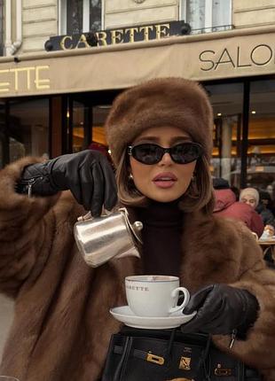 Шапка берет з норки