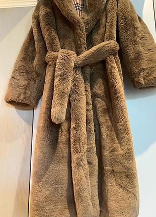 Шуба з еко-хутра колір моко