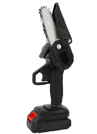 Пила цепная аккумуляторная шина-4" электропила с двумя аккумуляторами в чемодане пила садовая