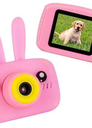 Детский фотоаппарат smart kids camera с 2-дюймовым hd-дисплем розовый
