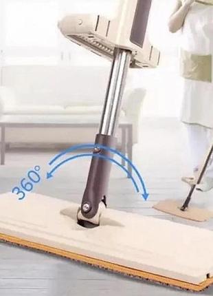 Універсальна швабра з віджиманням мікрофібра spin easy mop 360 телескопічна ручка