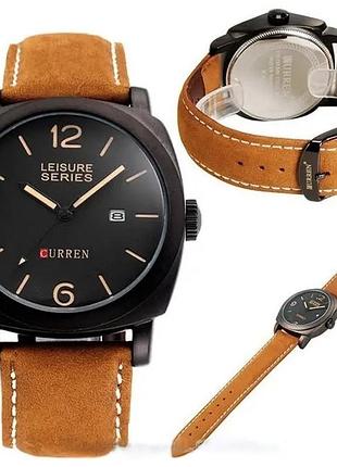 Классические кварцевые мужские наручные часы curren leisure series