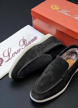 Мокасины, лоферы с мехом лоро