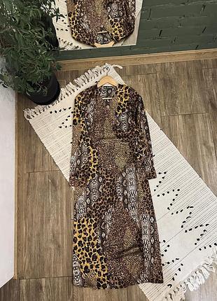 Міді атласне плаття на запах🌿