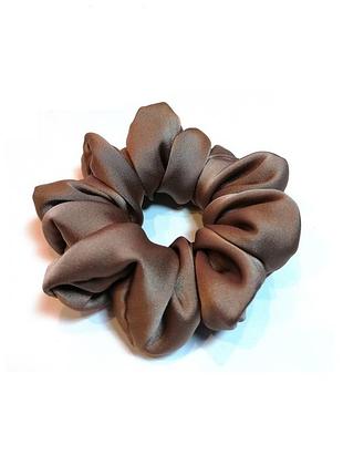 Шелковая резинка для волос, скранч цвет  какао