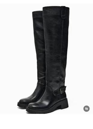 Чоботи ботфорти  zara