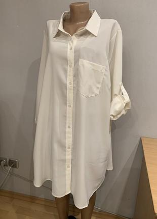 Крутое платье- рубашка/ туника максимального размера