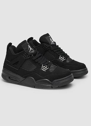 Кроссовки nike air jordan retro 4 black
