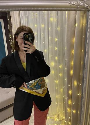 Ідеальний чорний жакет піджак оверсайз з чоловічого плеча