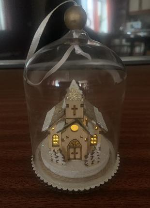 Свічник. будиночок. на батарейках.