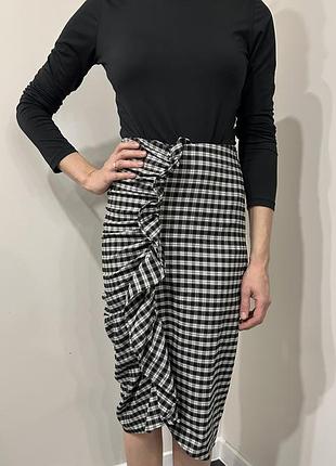 Картата спідниця zara