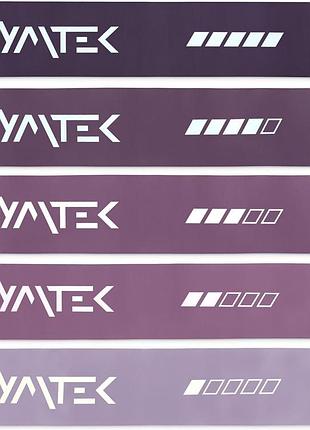 Набір резинок для фітнесу gymtek 0,5-30кг фіолетовий