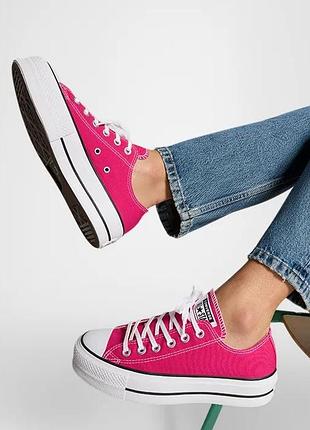 Оригінальні жіночі яскраві кеди на платформі converse chuck taylor all star lift platform, 38р.