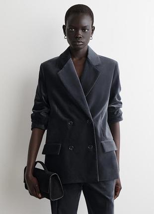 Двобортний оксамитовий піджак