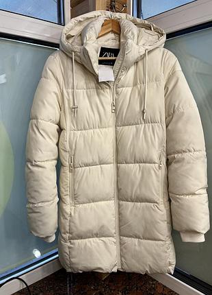 Пуховик zara, зимова куртка, жіноча зимова куртка