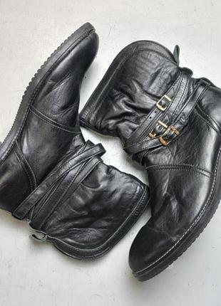 Ботинки женские черные кожа 39