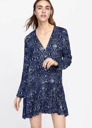 Зміїне сині плаття zara