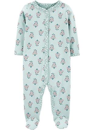 Бавовняний чоловічок сліп піжама carter’s картерс для дівчинки