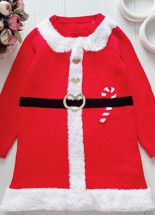 Теплое вязаное новогоднее платье артикул: 25192 бренд: george (джордж)