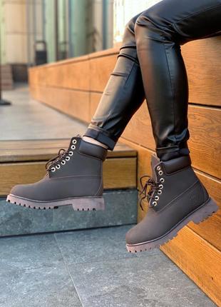 Timberland brown winter, жіночі зимові чоботи з хутром тімберленд коричневі