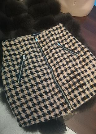 Твидовая юбка, шерсть
