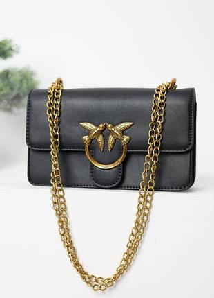 Стильная женская сумка в стиле pinko love baby icon imply