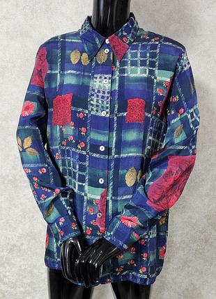 Яскрава вінтажна сорочка блуза