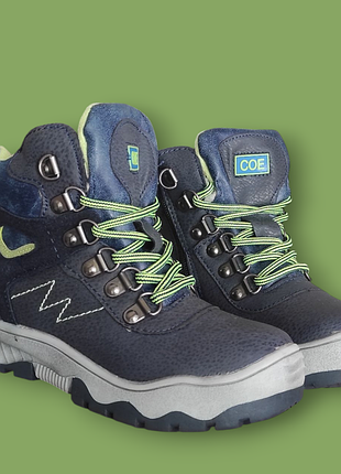 Зимові черевики, хайтопи для хлопчика сині,зелені тм сонце