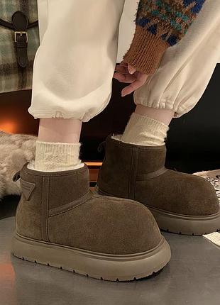 🟡 жіночі зимові черевики «steady uncle original» — little yellow pig ❄️  💛 натуральна замша 👢