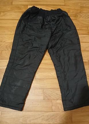 Брюки из плащевки на флиссе