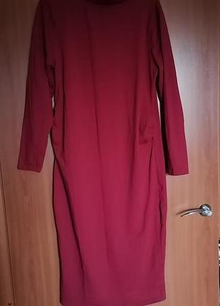 Шикарное платье гольф от boohoo бордового цвета. можно для беременных. эх