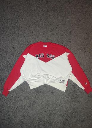 Винтажный свитшот champion x mlb boston red sox
