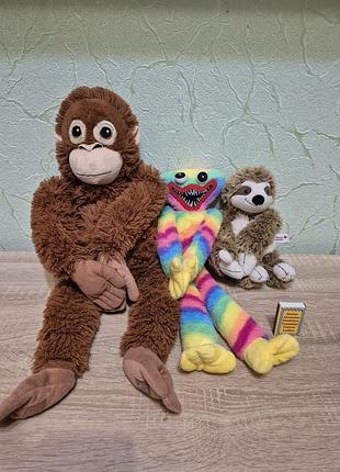 Лот7 игрушки обмемашки обезьяна ленец хагги весги