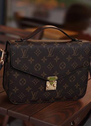 Стильная женская сумка в стиле louis vuitton pochett metis brown