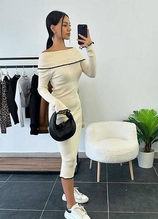 Сукня рубчик трикотаж