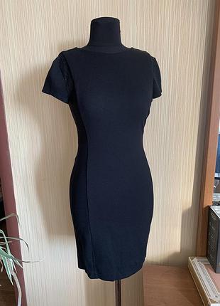 Сукня жіноча чорна zara розмір s/xs з мереживними вставками в ідеальному стані