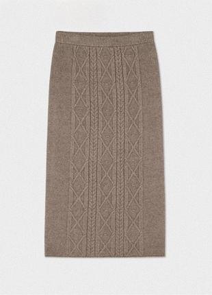 Теплая вязаная юбка