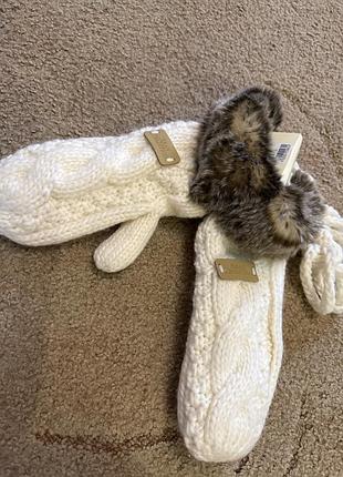 Рукавицы люкс бренд шерсть