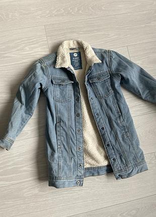 Тепла подовжена джинсовка reserved на 134