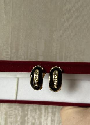 Ексклюзивні вінтажні кліпси метал з емаллю вінтажні жіночі кліпси металеві вінтаж