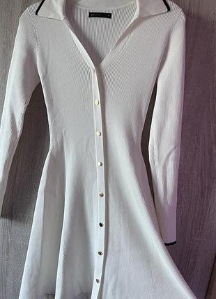 Тепла сукня в рубчик